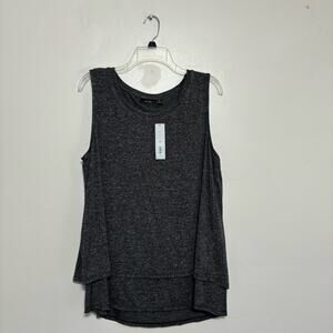 Apt. 9 Black Marled Sleeveless Shirt Size 0X NWT